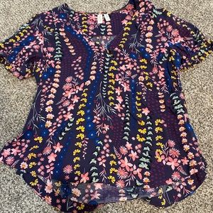 Anthropologie Floral Top